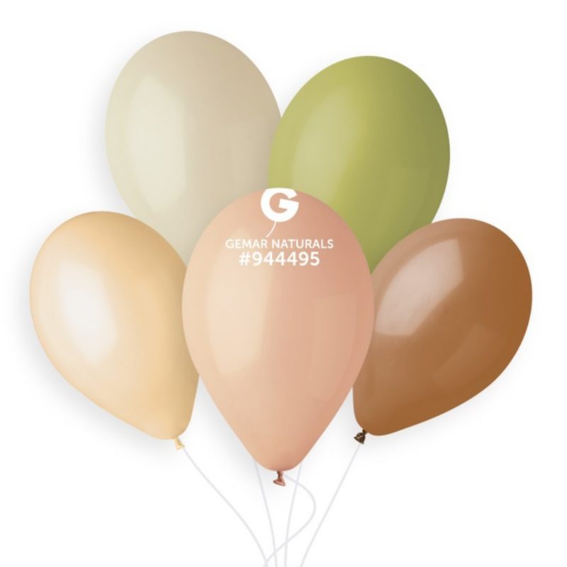 Globo de Látex Gemar 12"  Naturals Surtido "Surtido 080" 100pcs